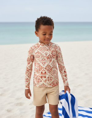 Kids Fiery Red Helix kids rashguards