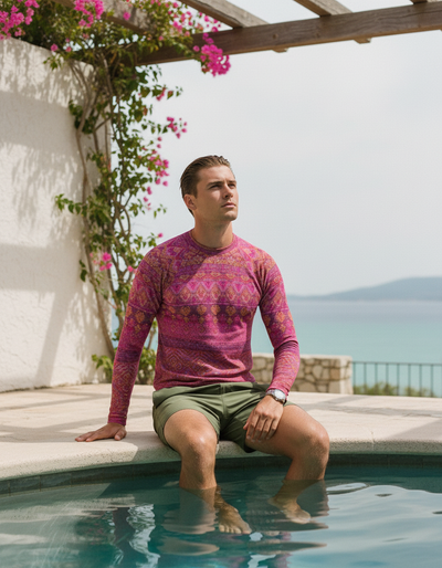 Men's Electric Fuchsia Serenade rash guard