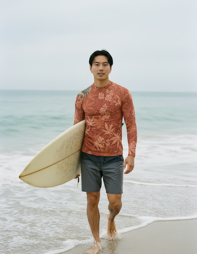 Men's Coral Kumo rash guard
