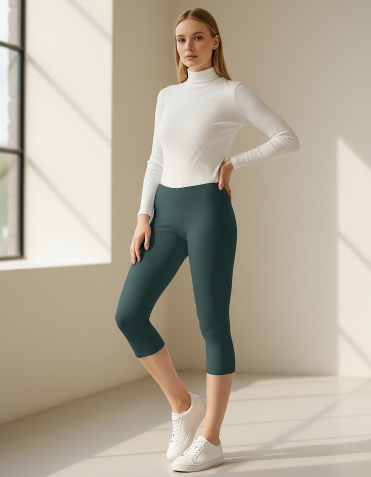 Charcoal Leggings Capri Leggings — Dripper