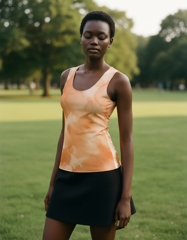 Tank Top in Burnt Sienna Mosaic