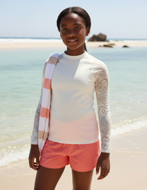 White Onyx Prism Youth Rash Guard Youth Rash Guard — Dripper