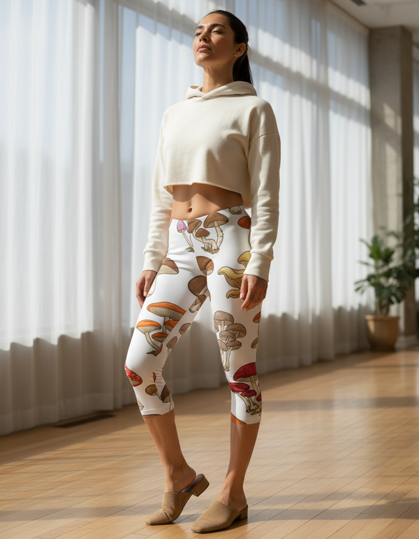 Fungi Capri Leggings Capri Leggings — Dripper