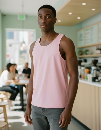 Men's Baby Pink Tank Top tank top