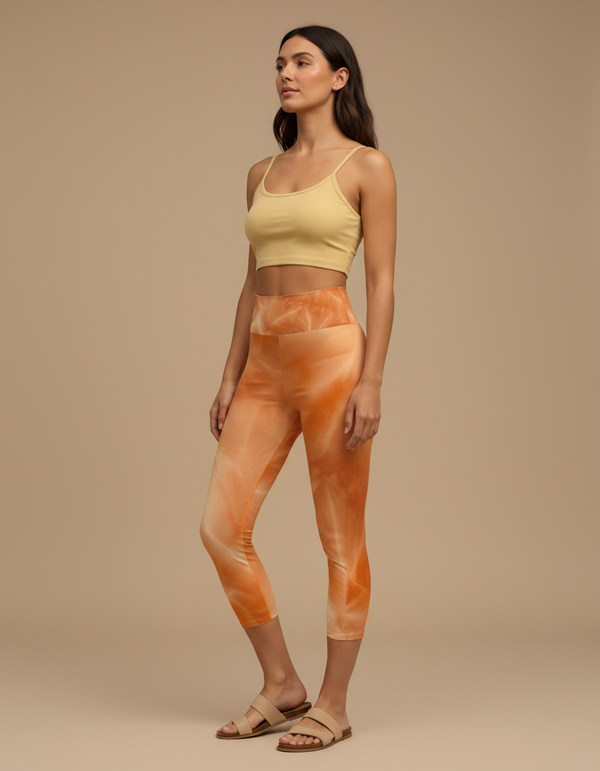 Leggings in Citrus Orange Frost