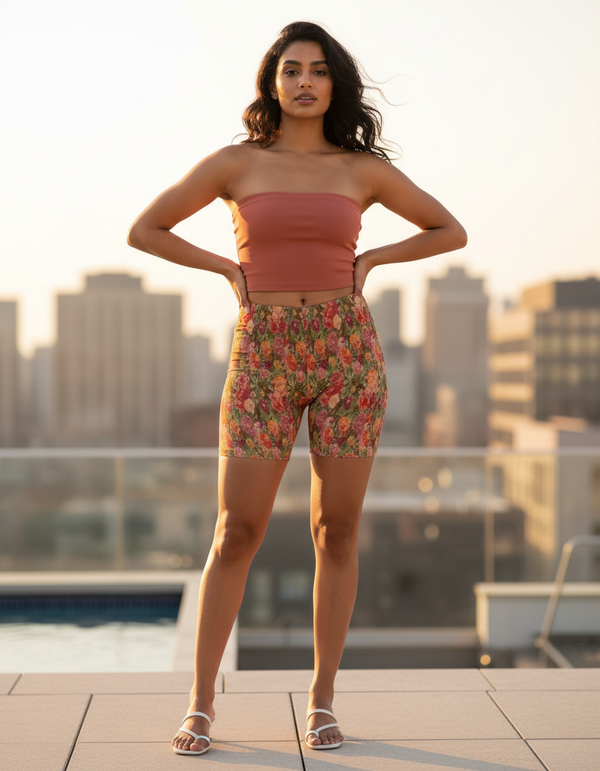 Women's Manet Floral Palette Short Shorts