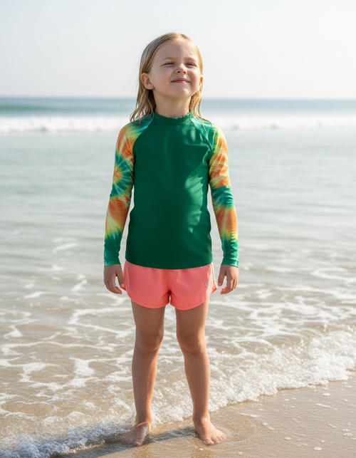Runway Emerald Nebula Kids Rash Guard Kids Rash Guard — Dripper