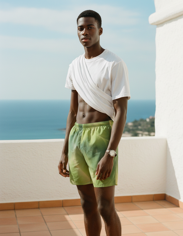 Men's Ice-Dye Swim Trunks