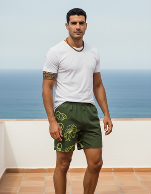 Lime Seraph men's swim trunks