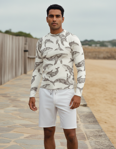 Men's White Onyx Breeze rash guard