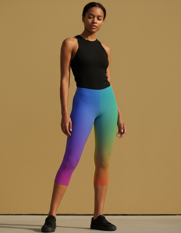 Chromatic Leggings Capri Leggings — Dripper