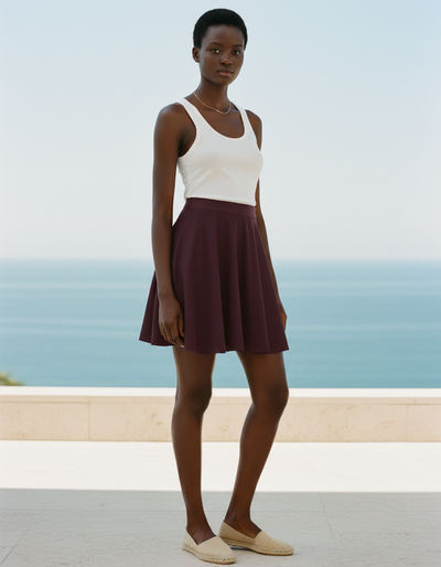 Aubergine Skater Skirt skater skirt