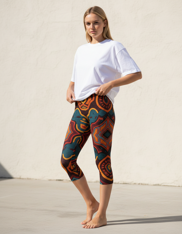Kaleido capri leggings