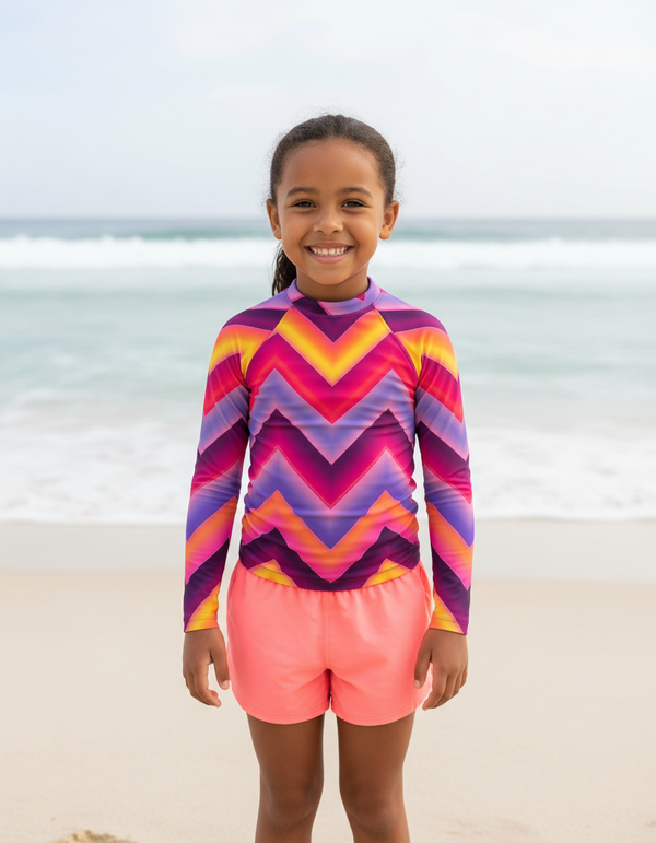 Chevron Collection kids rashguards