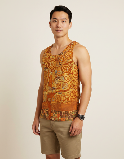 Men's Citrus Orange Aether Tank Top tank top