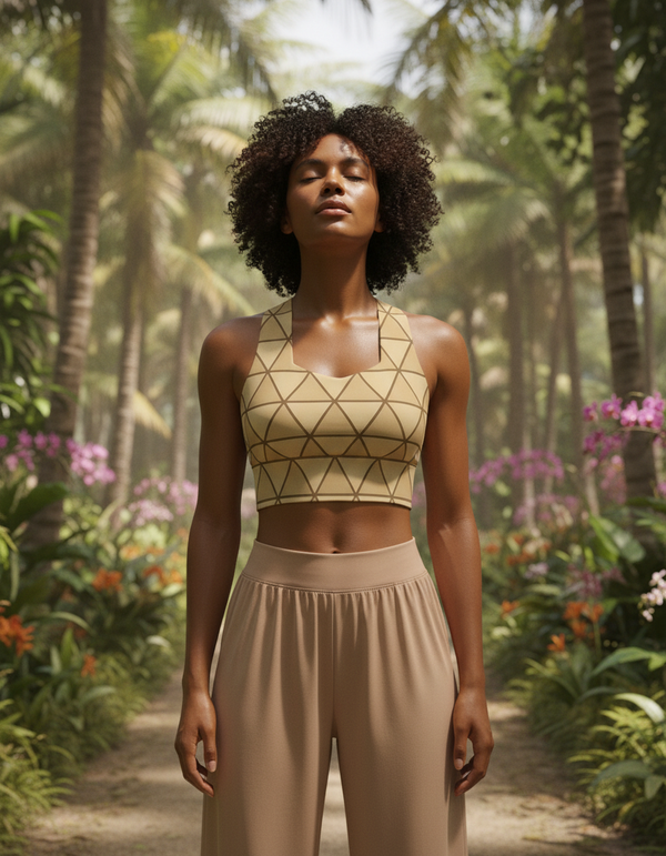 Tranquil Flow Koi Longline Sports Bra