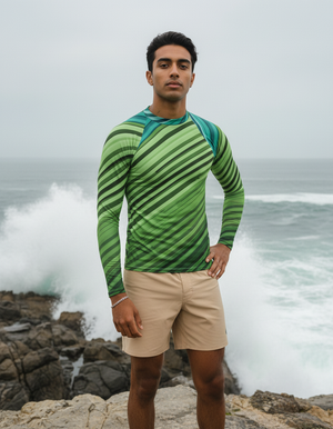 Men's Jelly Mint Prism men's short-sleeve rashguards