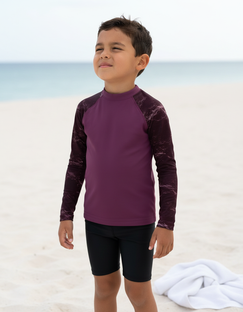 Amaranth Eclipse Kids Rash Guard Kids Rash Guard — Dripper
