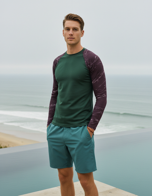 Men's Burnished Lilac Eclipse men's short-sleeve rashguards