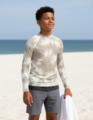 White Onyx Glacier Youth Rash Guard Youth Rash Guard — Dripper