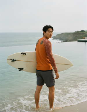 Coral Kumo Rash Guard Men's Rashguard — Dripper