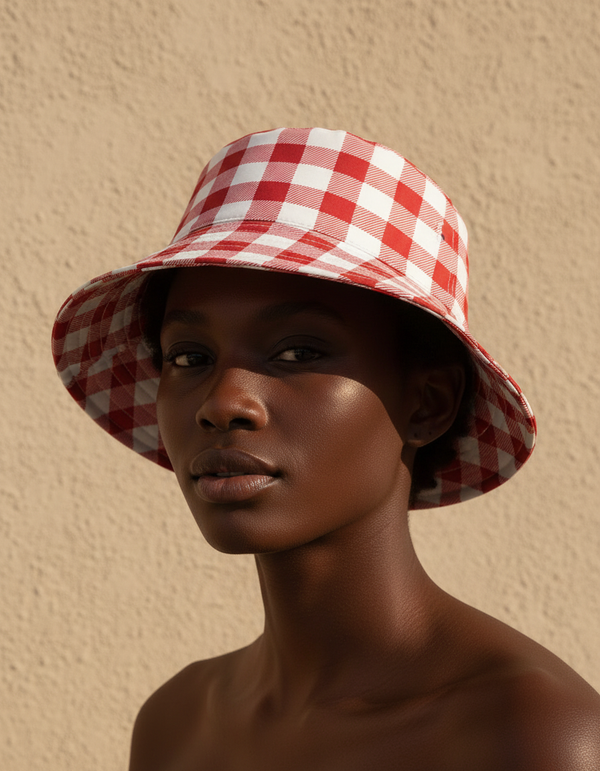 Gingham Collection bucket hats