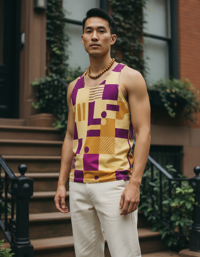 Men's Lemon Yellow Vibrance Tank Top tank top