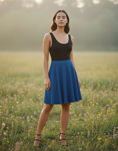 Classic Blue Skater Skirt skater skirt