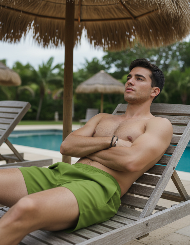 Olive Drab Men's Swim Trunks Men's Swim Trunks — Dripper