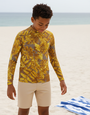 Youth Lemon Yellow Verdant youth rashguards