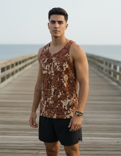 Men's Coffee Bean Veil Tank Top tank top