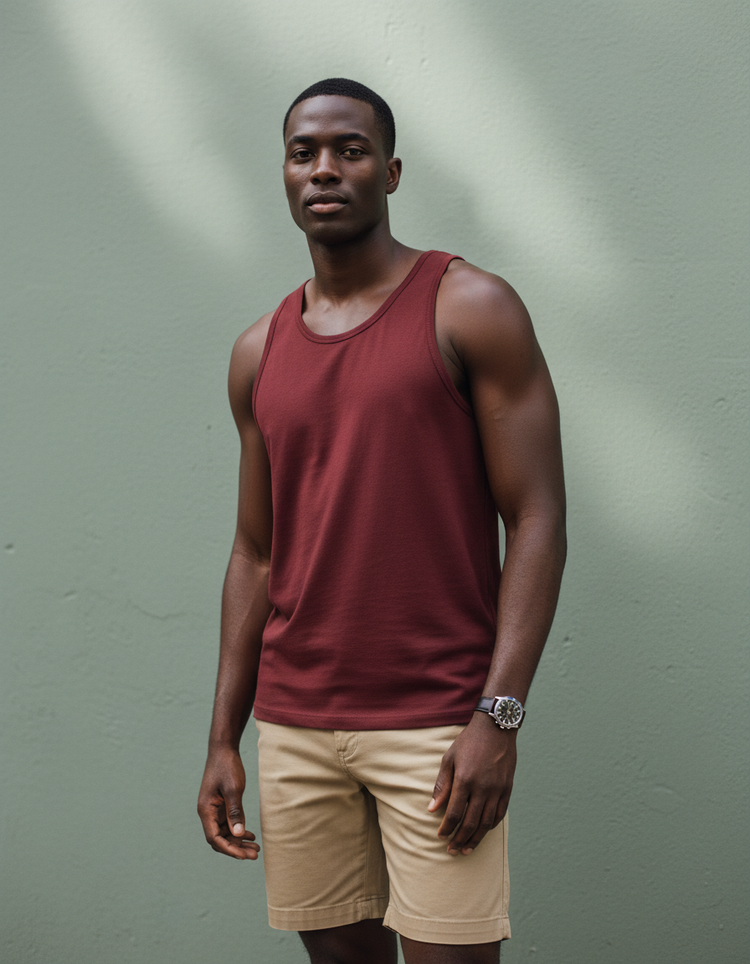 Maroon Tank Top Men's Tank Top — Dripper