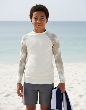 White Onyx Glacier Youth Rash Guard Youth Rash Guard — Dripper