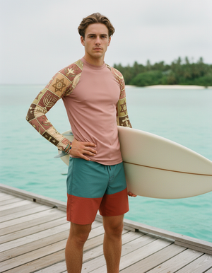 Tea Rose Unity Rash Guard Men's Rashguard — Dripper