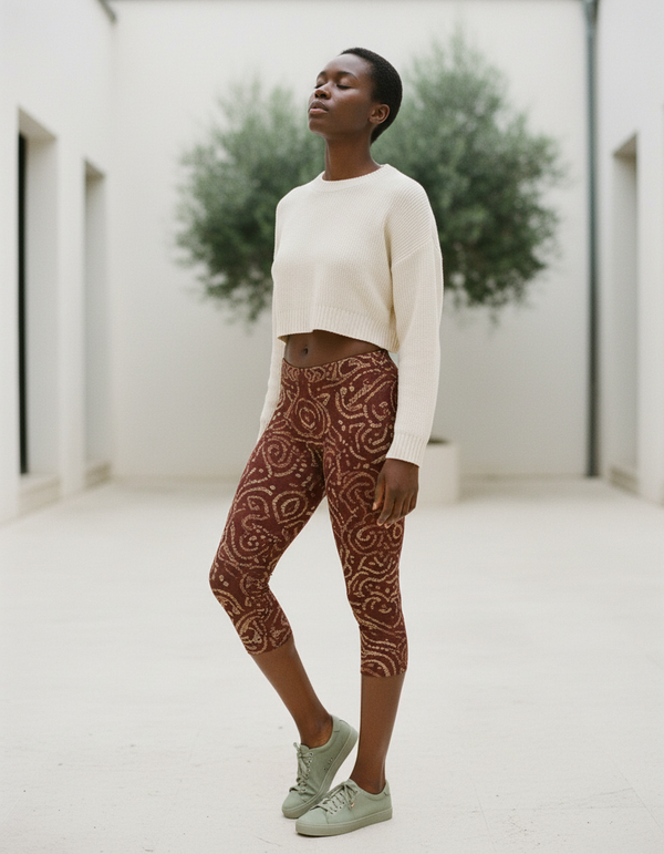 Women's Bandhani Capri Leggings