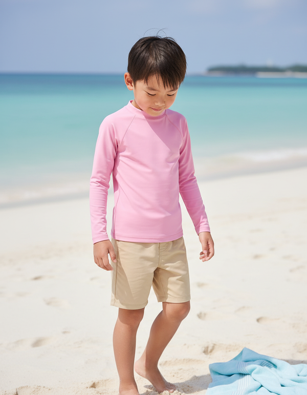 Powder Pink Kids Rash Guard