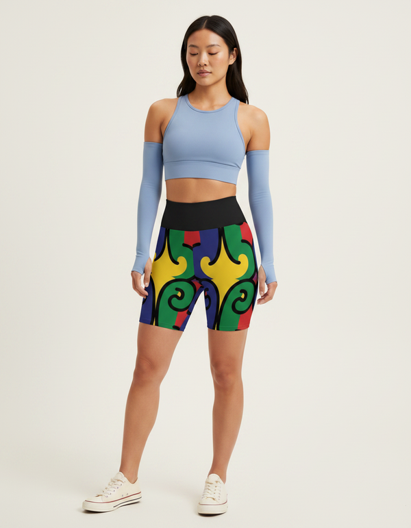 Yoga Shorts in Aoi