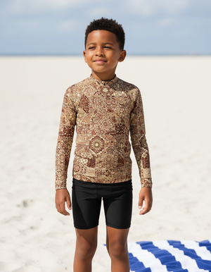 Coffee Bean Riad Rash Guard Kids Rash Guard — Dripper