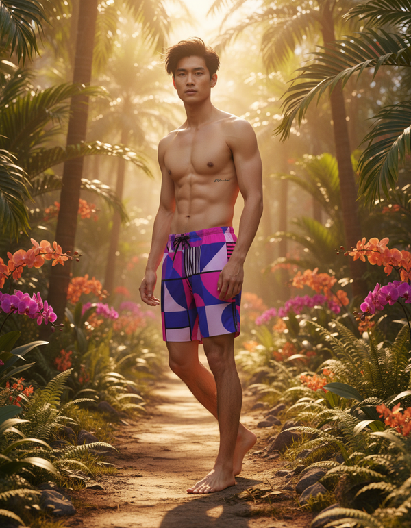 Bauhaus Collection men's swim trunks
