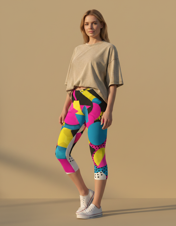 Zigzag Capri Leggings Capri Leggings — Dripper