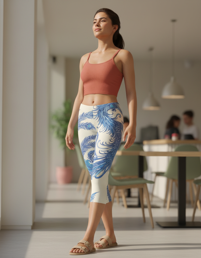 Blue Aura Ember Capri Leggings capri leggings