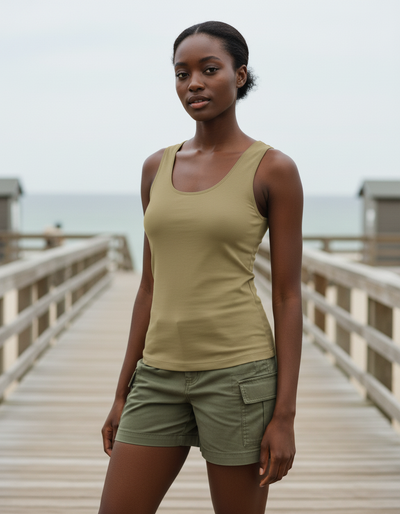 Women's Khaki Tank Top tank top