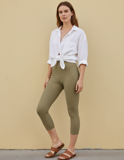 Stone Capri Yoga Leggings capri yoga leggings