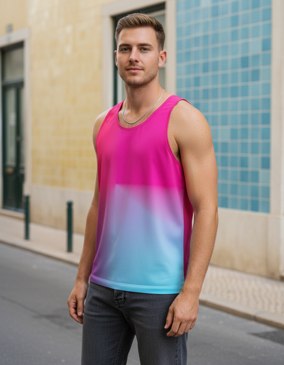 Men's Electric Fuchsia Prism Tank Top tank top
