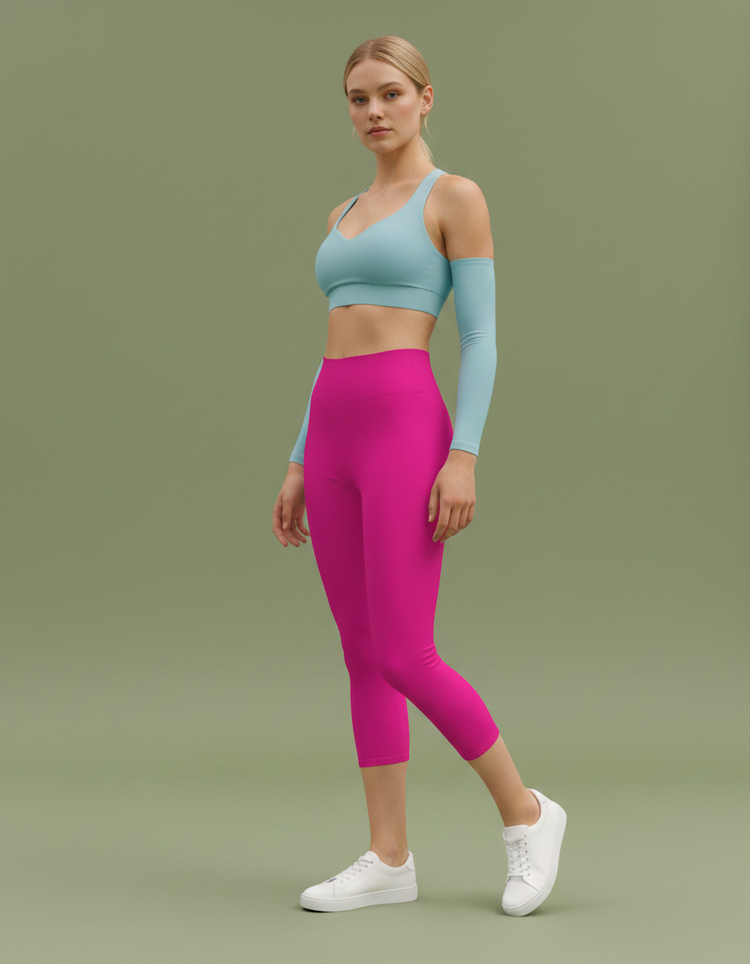 Barbie Pink Capri Yoga Leggings Capri Yoga Leggings — Dripper
