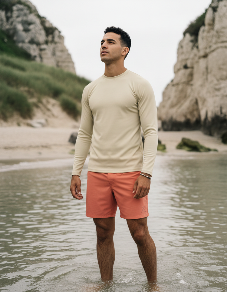 Oatmeal Rash Guard Men's Rashguard — Dripper