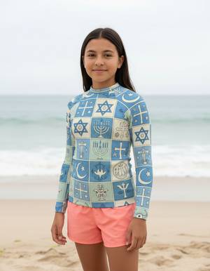 Youth Blue Aura Unity youth rashguards
