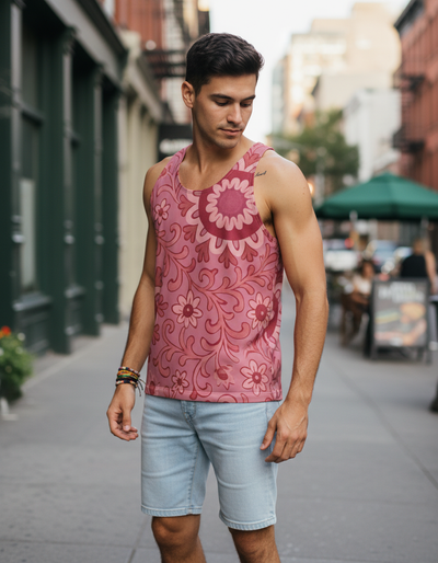 Men's Dusty Rose Zarif Tank Top tank top
