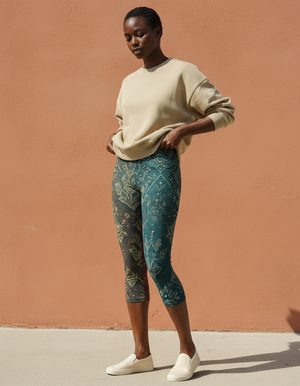 Women's Thai Silk Capri Leggings