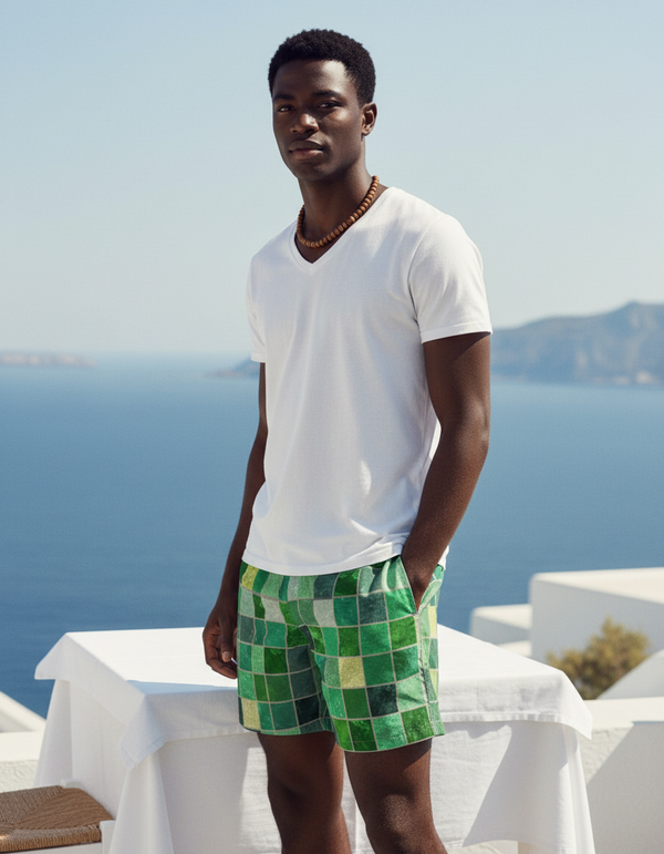 Men's Mosaic Tile Swim Trunks